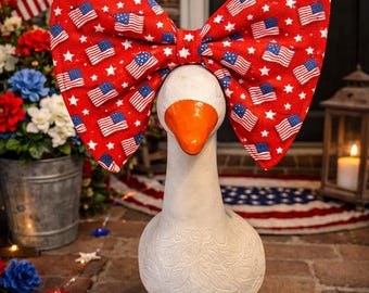 Bandera patriótica para césped, arco de ganso para porche/ 4 de julio, arco de ganso para porche/ 4 de julio, ganso