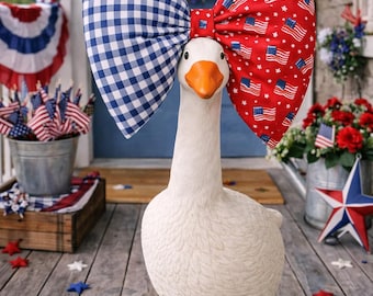 Bandera patriótica para césped, arco de ganso para porche/ 4 de julio, arco de ganso para porche/ 4 de julio, ganso