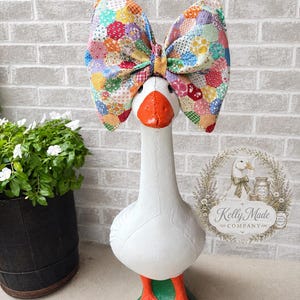 Porch Goose Bow Accessory | Flat or Stuffed Bow | Standard, Deluxe & Statement Sizes