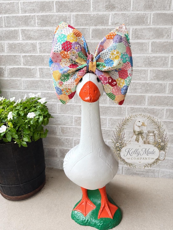 Porch Goose Bow Accessory | Flat or Stuffed Bow | Standard, Deluxe & Statement Sizes