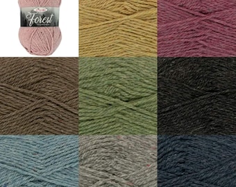 King Cole Forest Aran Yarn Recycled Wool Knitting 100g