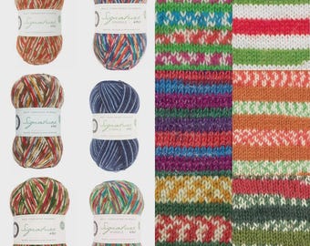 West Yorkshire Spinners Signature Sparkle 4ply Christmas 100g - 75% Wool - Sock