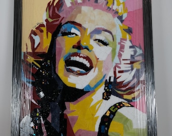 手作りの石造りマリリン・モンローのモザイク壁画 - Etsy 日本