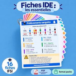 PDF esencial para enfermeras: 16 fichas de referencia de enfermería, hojas informativas para estudiantes de enfermería, material de estudio, repaso para la escuela de enfermería, prácticas clínicas para enfermeras tituladas.