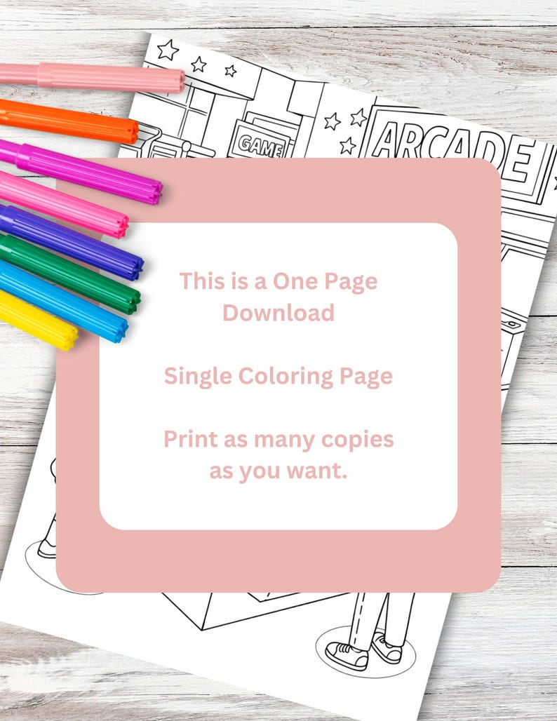 Claw Machine Coloring Page Instant Digital Download PDF Printable ...