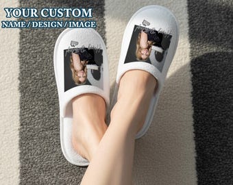 Custom Printed Spa Slippers, Personalized Birthday Gift Slippers, Martini Birthday Party Slippers, Bridesmaids Gift, Birthday Photo Slippers
