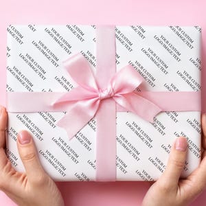 Anpassat presentpapper med logotyp/bild/text – Personligt presentpapper, presentpapper med märke, silkespapper för bröllop/födelsedag/möhippo