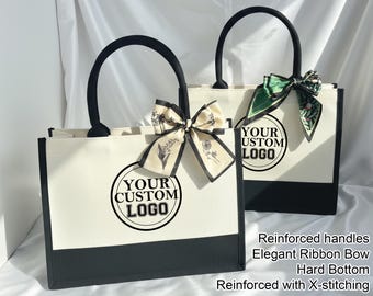 Personalizza il tuo logo/Borsa tote con testo/Borsa in tela stampata/Borse per eventi aziendali/Borsa tote con logo personalizzato/Borse omaggio con logo aziendale/Borse della spesa riutilizzabili