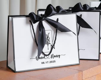 Benutzerdefinierte Hochzeitsgeschenk-Taschen, Elegante Hochzeit Goodie Bags, Massen-Hochzeits-Willkommen-Taschen für Gast, personalisierte Verpackungstaschen für Verlobungsfeier