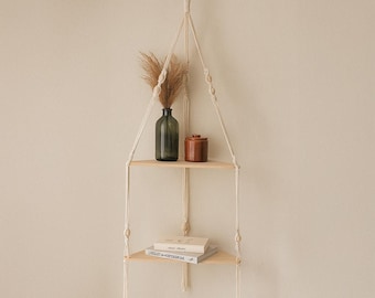 Estante flotante de madera hecho a mano: un regalo moderno para la decoración del hogar.