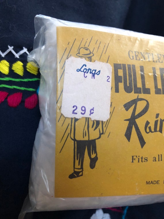 Vintage “Gentlemens” Plastic Full Length Rain Coa… - image 4