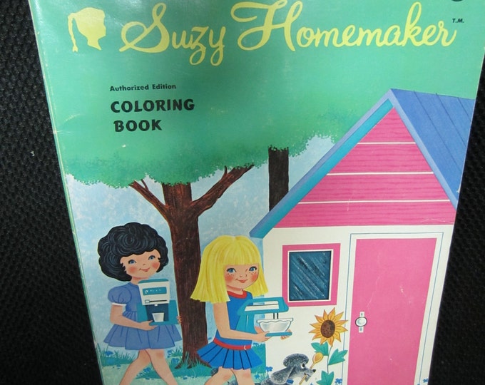 Whitman 1960's Vintage Suzy Homemaker Coloring Book Etsy