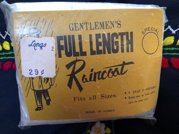 Vintage “Gentlemens” Plastic Full Length Rain Coa… - image 6