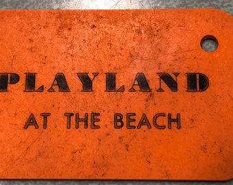 Vintage PLAYLAND at the Beach souvenir pass SF collectible Amusement Park 1960s