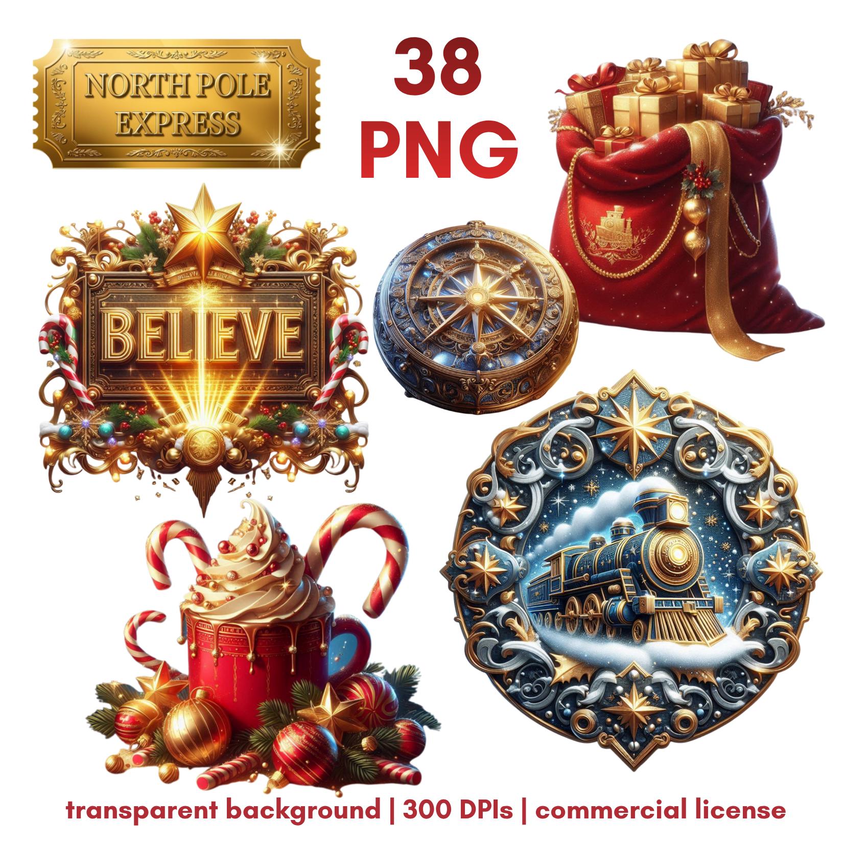 38 Polar Express PNG Digital Download, Christmas Clip Art - Etsy