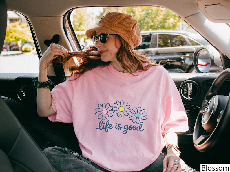 Comfort Colors® Life is Good T-Shirts, Wildflower Shirt, Summer T-Shirt, Inspirational Shirt, Flower Sweatshirt, Positive Vibes Shirts image 5
