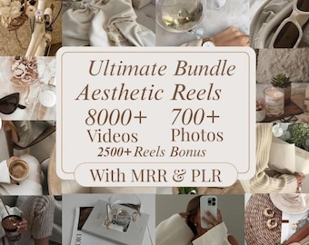 8000+ gesichtslose ästhetische Rollen Bündel | Canva Vorlagen, PLR MRR (Digitaler Download)