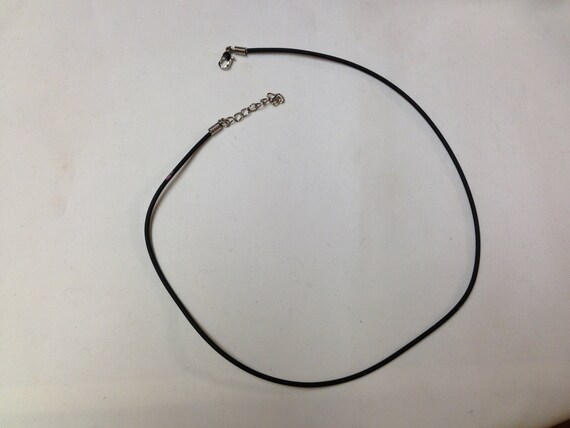 Black Necklace Rubber or Plastic Necklace Extender Chain
