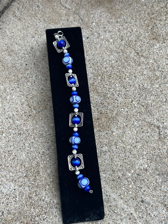 Vintage Blue and Silver Bracelet Beautiful Bracelet