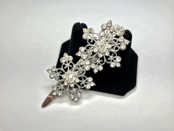 Wedding Hair Clip Rhinestone Hair Accessory Clear Rhinestone Wedding Jewelry