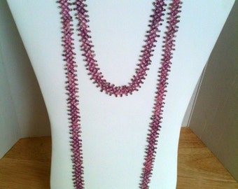 Vintage Flapper Collar Seed Bead Lariat Flapper Collar 1920's