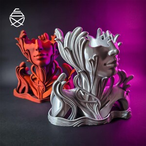 Victoria Modern Planter, Skulptural Blomkruka med Dränering, 3D-utskriven Heminredningsvas