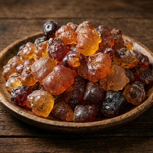 Gomme de pêche séchée | Résine de pêche naturelle | Ingrédient botanique pour desserts, boissons et préparations traditionnelles