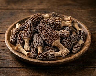 Funghi Morchella essiccati | Morchella | Fungo culinario naturale per zuppe, veri funghi morchella, fritture e cucina gourmet