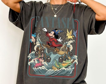 Mickey Fantasia Fantasmic Comfort Colors Shirt, Retro Mickey Mouse Tee, Disneyland Trip Shirt, Disney Vacation Outfit, Trending Unisex Tee