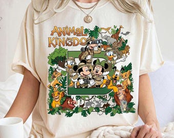 Retro Disney Safari Shirt, Animal Kingdom Komfortfarben Shirt, Safari Mickey & Friends Shirt, Disney Urlaub Reise Shirt, Disney Geschenk Shirt