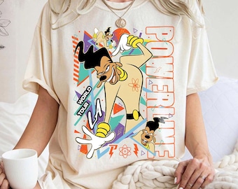Retro 90s Powerline Shirt Disney A Goofy Movie Shirt, Stand Out World Tour Graphic Tee, Disneyland WDW Family Vacation Trip Matching Tee