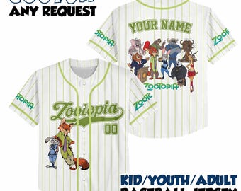 Camiseta de Zootopia, Camiseta de béisbol de Disney Zootopia, Cosplay de la película Zootopia, Camisetas familiares de Disney, Camiseta de Disney World