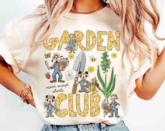 Comfort Color Disney Mickey and Friends Garden Club Shirt, Epcot International Flower & Garden Festival 2026 Tee, Plant Lover, Gardener Gift