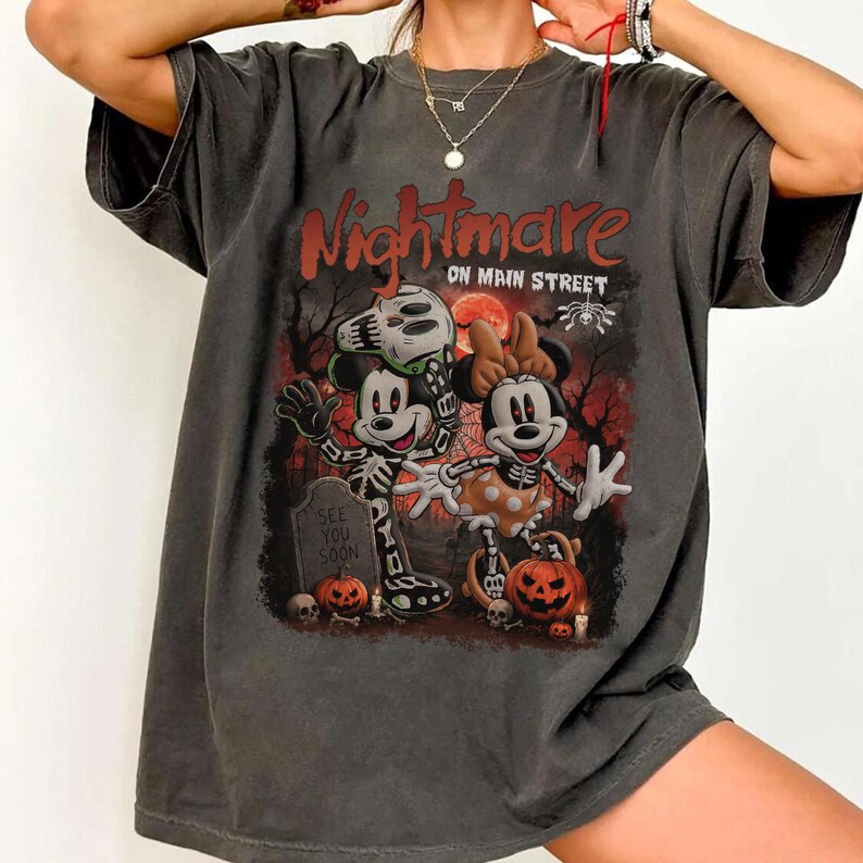 Vintage Halloween The Nightmare Before Christmas Shirt, This is Halloween Everybody Make A Scene Tee, Jack and Sally Halloween 2026 Shirt bild 2