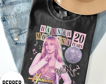 Camiseta unisex de Hannah Montana, regalo para fans, camiseta de Hannah Montana de High School Musical de Disney Channel, camiseta para viaje familiar a Magic Kingdom Disneyland.