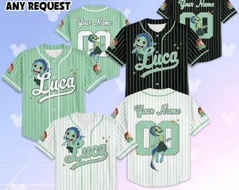 Benutzerdefinierte Luca Baseball Trikot, Disney Luca Paguro Baseball Trikot, Baseball Team Outfit Trikot, Geschenk für Fan