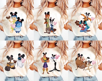 Custom Disney Characters Snack Shirt, Disneyland Trip Ice Cream Tee, Chip Dale Mickey Goofy Sulley Foodie Disney Park Matching Gift Tee 2026