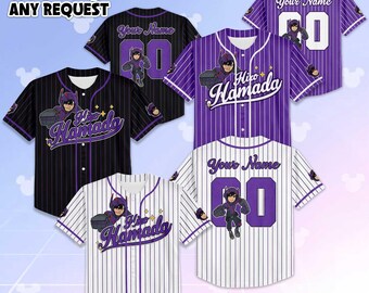 Camiseta de béisbol personalizada de Hiro Hamada, atuendo personalizado de Disney Big Hero 6, camiseta familiar a juego, regalo para fans de Disney