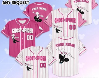 Personalized Ghost-Spider Baseball Jersey, Custom Spidey and his Amazing Friends Jersey, Matching Family Jersey, Disneyland Birthday Gift