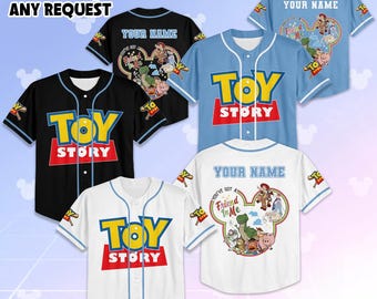 Camiseta de béisbol personalizada de Toy Story, camiseta de béisbol de Disney Toy Story personalizada, conjunto a juego para viaje a Disney, regalo para fans