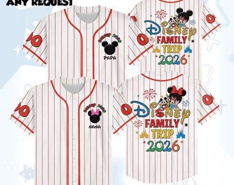 Personalized Disney trip 2026 Baseball Jersey, Family trip Choose Style Jersey Disneyland Birthday Gift For Kid Youth Adult