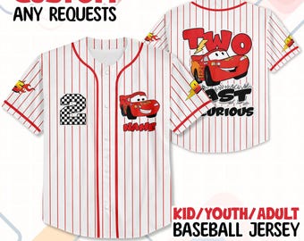 Camiseta de cumpleaños de Fast McQueen, camiseta para niño de 2.º cumpleaños, camiseta de Disney Cars para el segundo cumpleaños, camiseta para fiesta de Rayo McQueen para el segundo cumpleaños