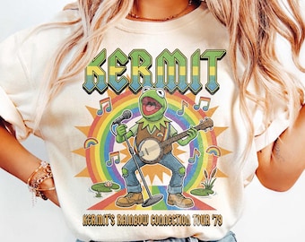 Retro Kermit the Frog Shirt, Rainbow Connection Tour 79 Tee, Retro Muppets Band T-Shirt, Comfort Colors Graphic Tee, Nostalgia Gift