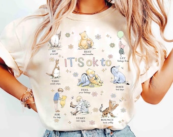 Retro Winnie The Pooh And Friends It’s Ok To Be Different Autism Goose Shirt, Disney Autism Acceptance Tee, Special Education Teacher Tee