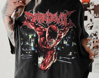 Vintage Daredevil T-Shirt, Matt Murdock Shirt, Retro Marvel Comic Tee, MCU Superhero Shirt, Hell's Kitchen Graphic Tee, Unisex Fan Gift
