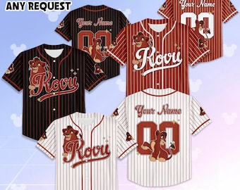 Camiseta de béisbol personalizada de Kovu, camiseta personalizada de Disney El Rey León, conjunto a juego de Disney, regalo de Magic Kingdom