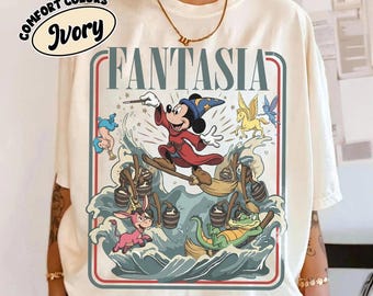 Mickey Fantasia Fantasmic Comfort Colors Shirt, Retro Mickey Mouse Tee, Disneyland Trip Shirt, Disney Vacation Outfit, Trending Unisex Tee