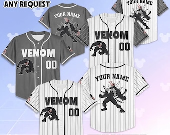 Personalized Venom Baseball Jersey, Custom Marvel Venom Jersey, Matching Family Jersey, Disneyland Birthday Gift