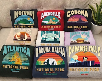 Disney Movie National Parks Matching T-Shirt, New Orleans Bayou Radiator Springs Park Shirt, Disneyland Family Matching T-shirt, WDW Trip