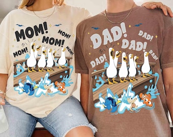 Comfort Colors® Disney Seagulls Mom Dad Shirt, Funny Finding Nemo Seagulls Mother's Day Father's Day Gift, WDW Disneyland Matching shirt